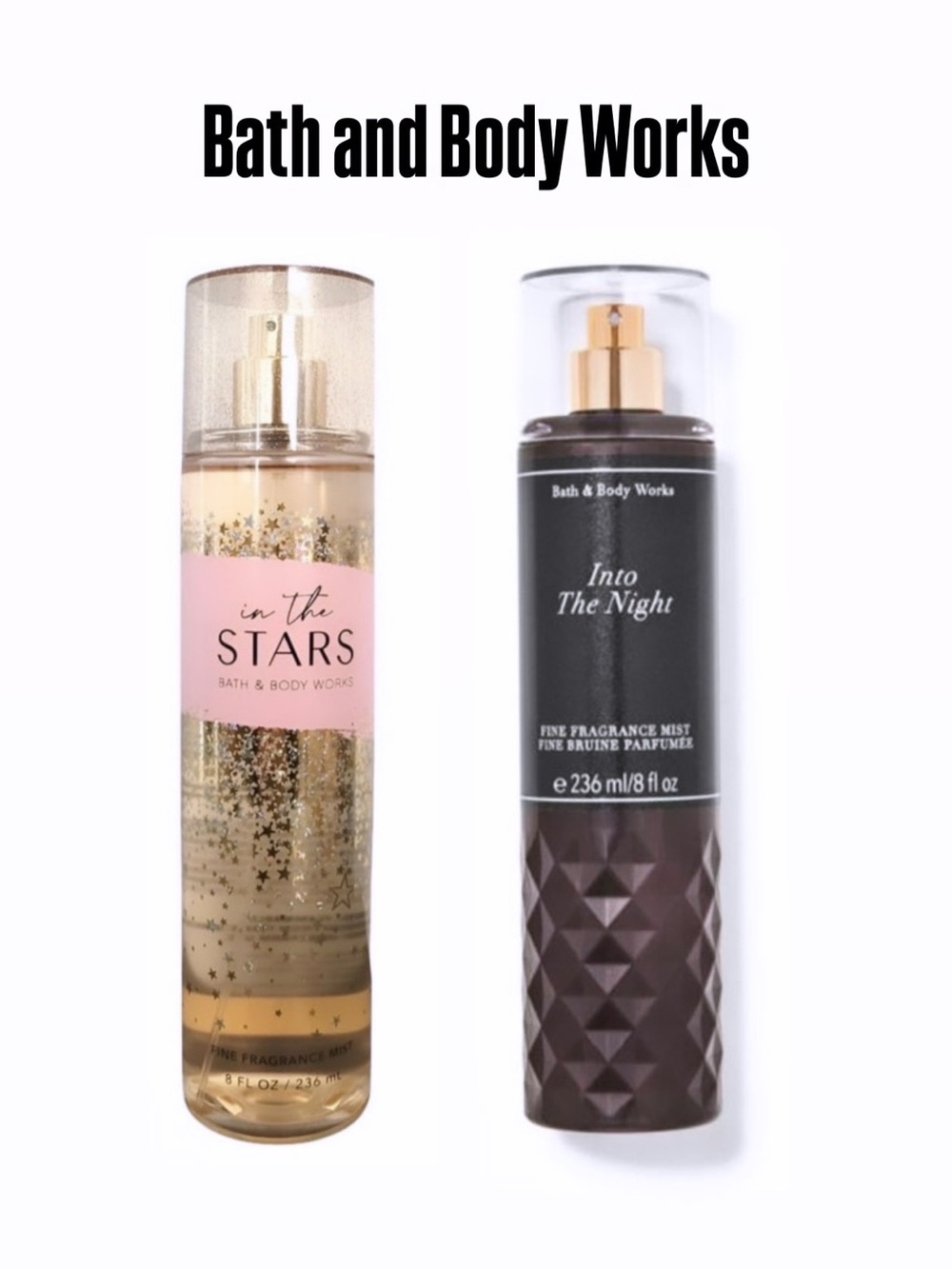 Bath & Body Works Bundle: Into The Night & In The Stars Fine Fragrance Mists